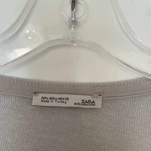 ZARA Color Block Mixed Media Sweater Top Size Large - Picture 4 of 12